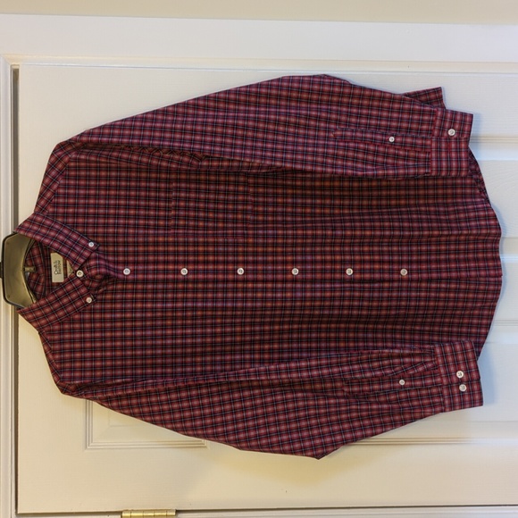 Croft & Barrow Red and Black Men's Button Up - Picture 1 of 3